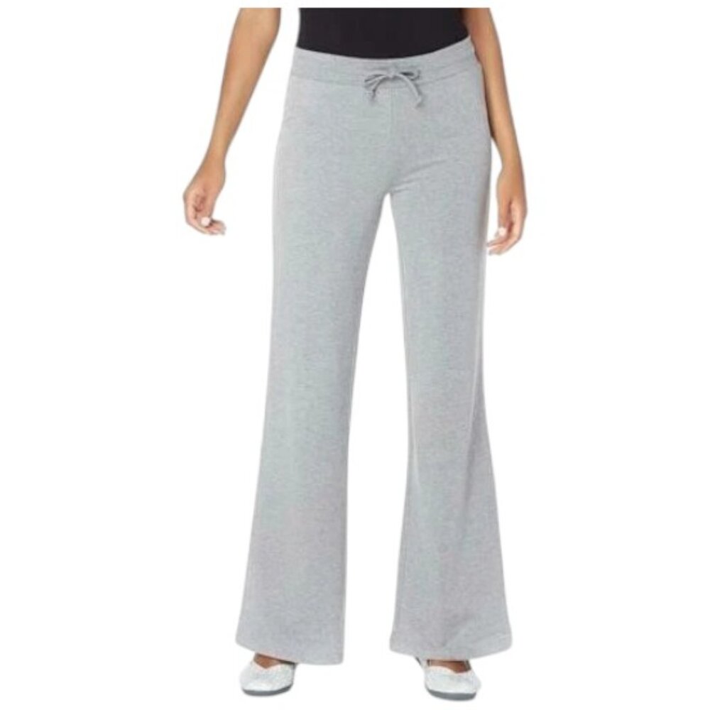 New NENE Nene Leakes Women's XL Relaxed Wide Leg Pants Knit Lounge Casual Black